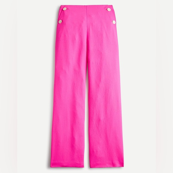 J. Crew Pants - J. Crew Wide-Leg Sailor Pants in Hot Pink